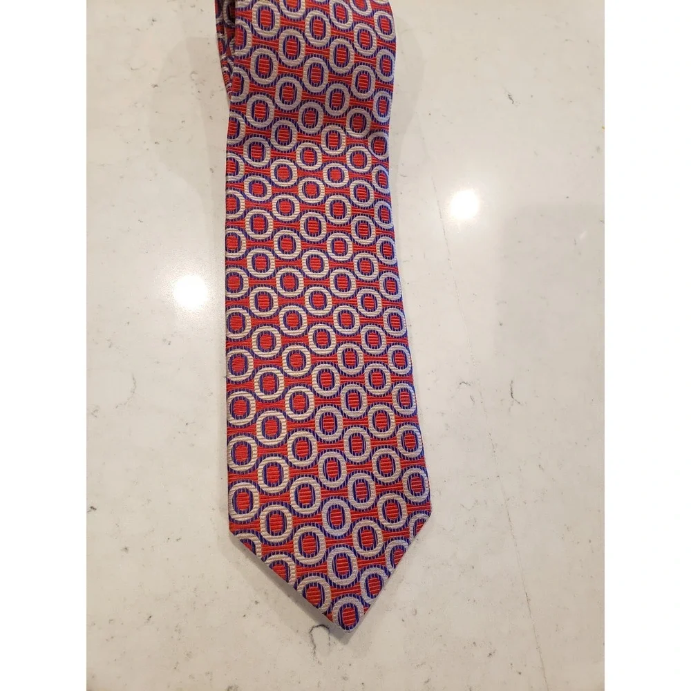 ROBERT TALBOTT Best of Class Mens Silk Necktie‎ Designer, red w/ circles print